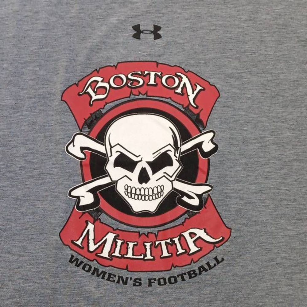 NWT, Under Armour, Boston Militia Women's Football, Men's Tshirt.
Size 3X